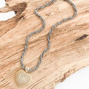 Filigree Heart on Lg Twisted Rope