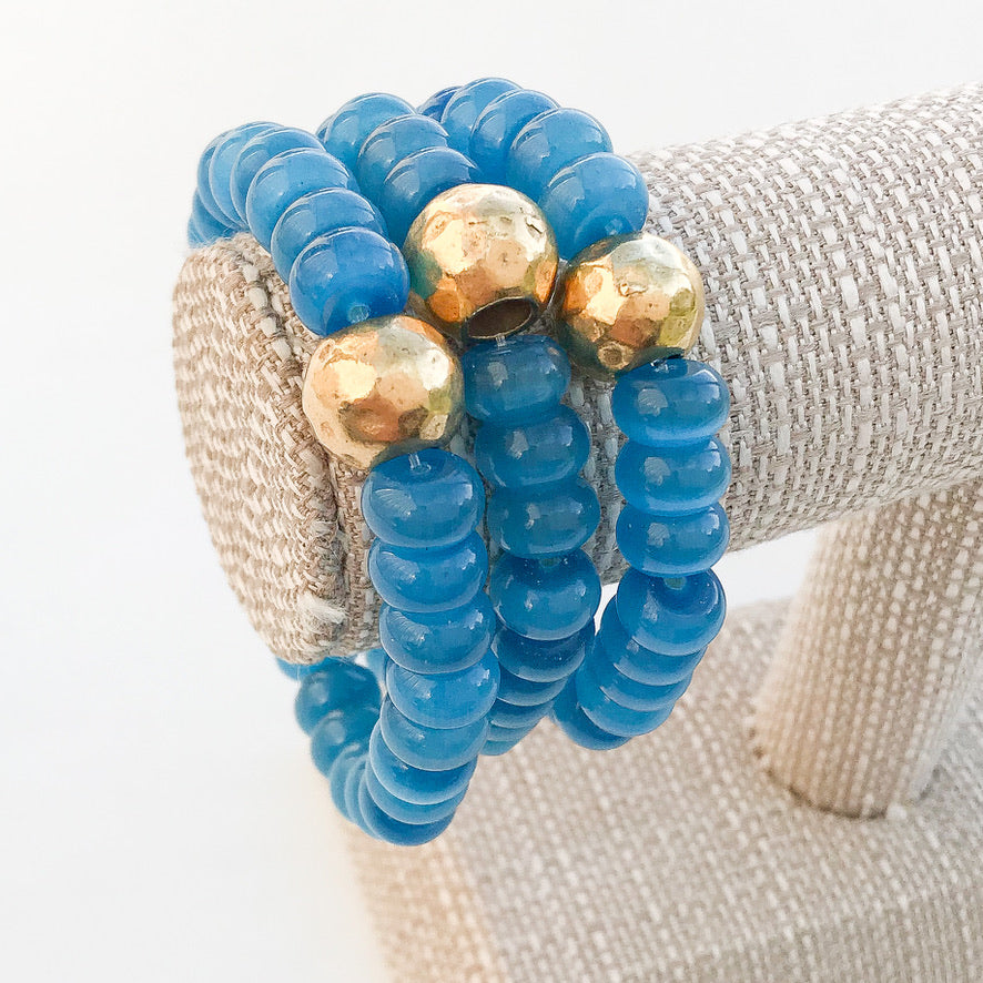 Rondelle Gemstone Ball Bracelet