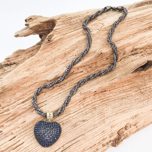 Filigree Heart on Lg Twisted Rope