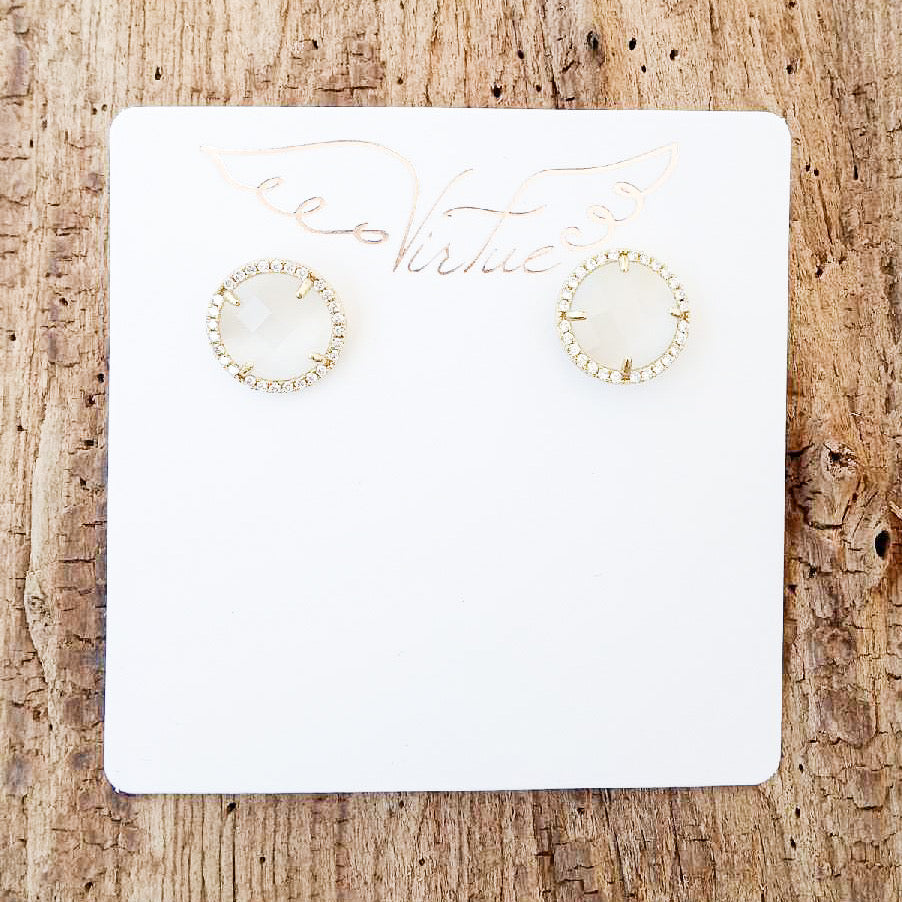 Gemstone CZ Stud