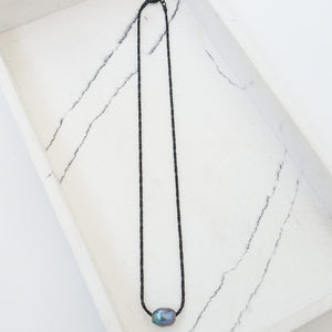 Petite Rope Chain 16” w/ Mini Pearl