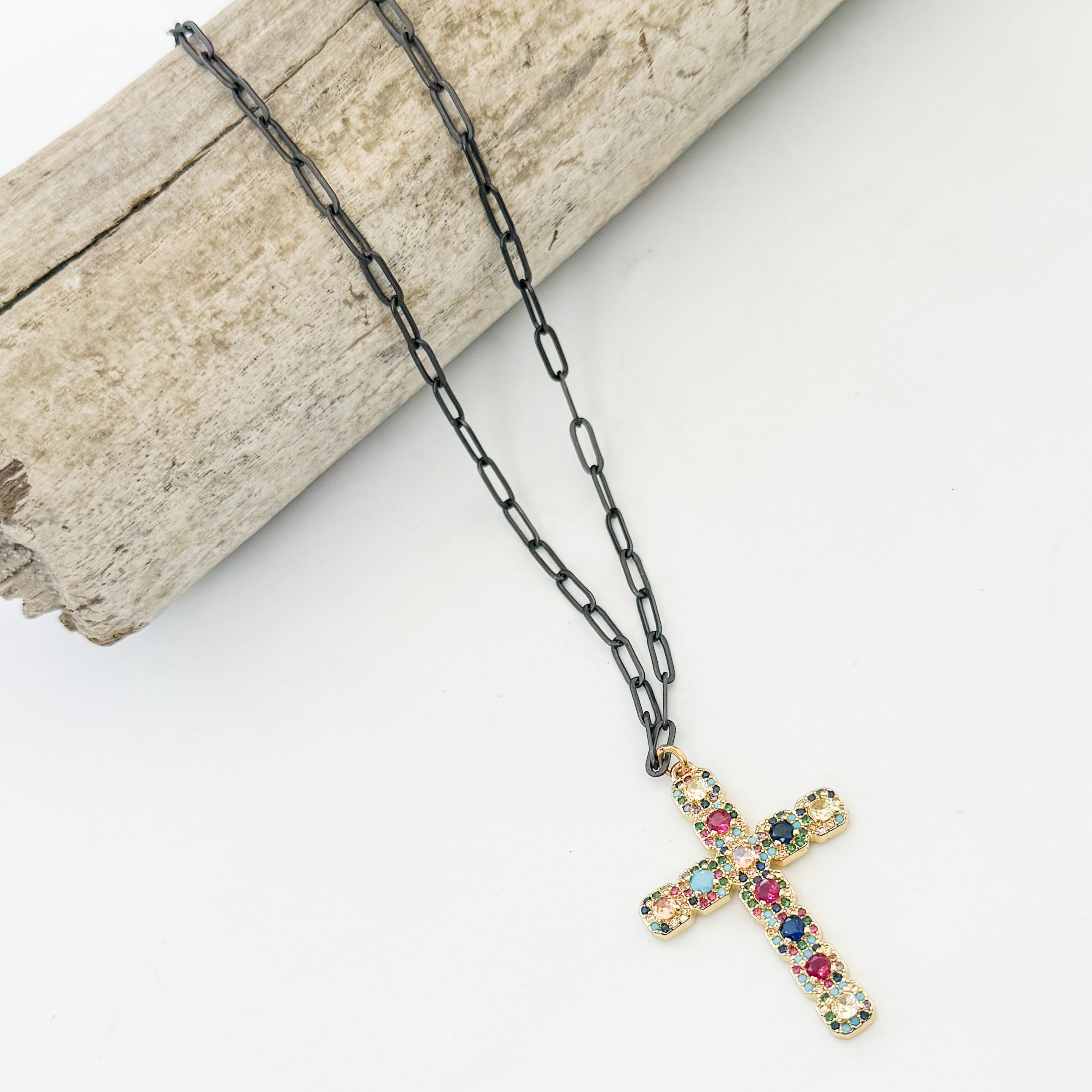 Multicolor Cross on Small 19” Paperclip