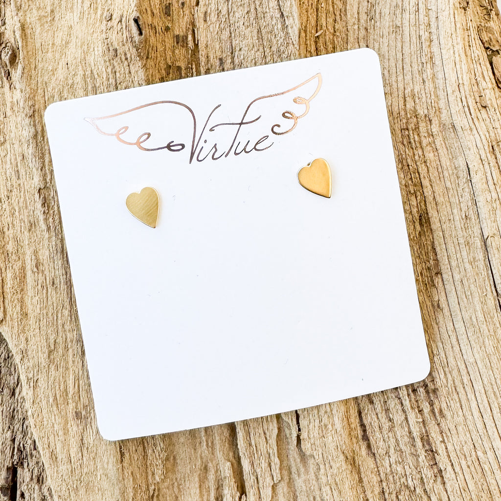 Petite Heart Studs