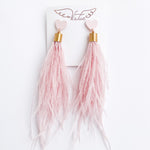 Pink Heart Post w/ Feathers
