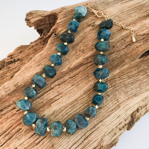 Chunk Statement Brass Necklace