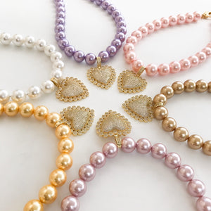 Heart on Jumbo Pearl Necklace – Virtue Jewelry Design