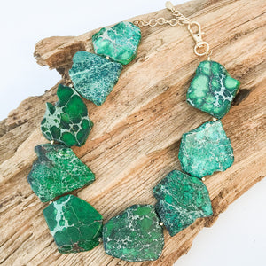 Gemstone Slab Necklace