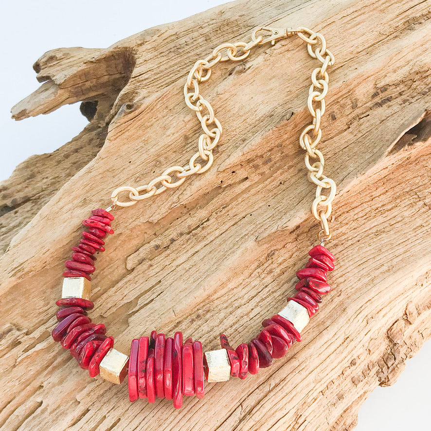 Chip Magnesite Necklace