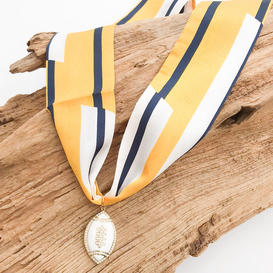 Football on Scarf Necklace