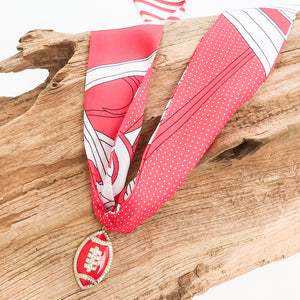 Football on Scarf Necklace