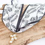 Potato Pearl Cross on Scarf Necklace