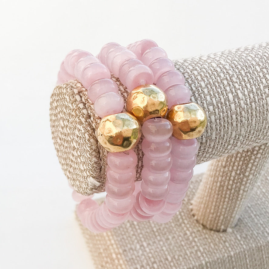 Rondelle Gemstone Ball Bracelet