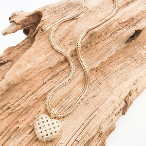 Quilted Heart on Double Flat Woven