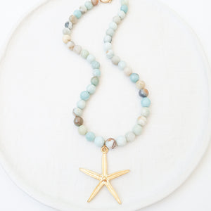 Starfish Gemstone Necklace