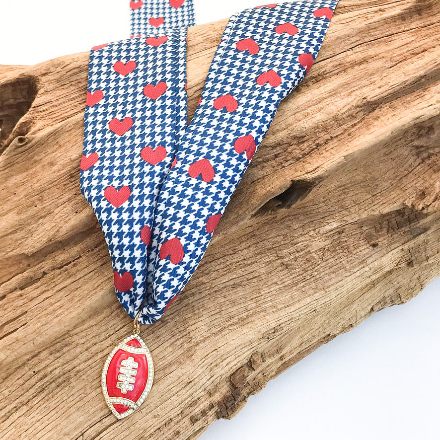 Football on Scarf Necklace