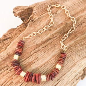 Chip Magnesite Necklace