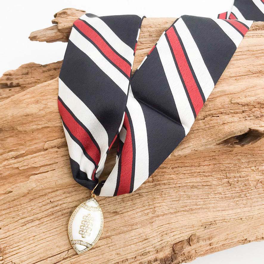 Football on Scarf Necklace