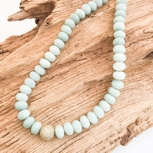 XL Rondelle Pave Ball Necklace