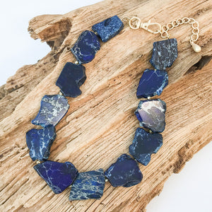 Gemstone Slab Necklace