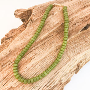 Rondelle Gemstone Layering Necklace 18”