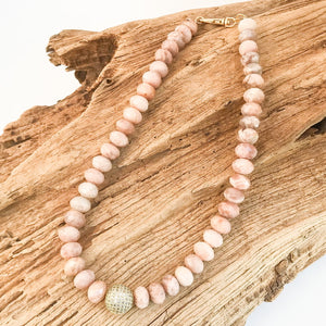 XL Rondelle Pave Ball Necklace