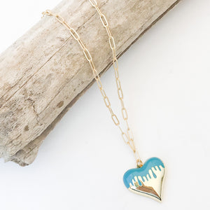 Dripping Heart Necklace