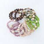 Gemstone Pave Ball Bracelets