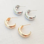 Hammered Thick Hoop