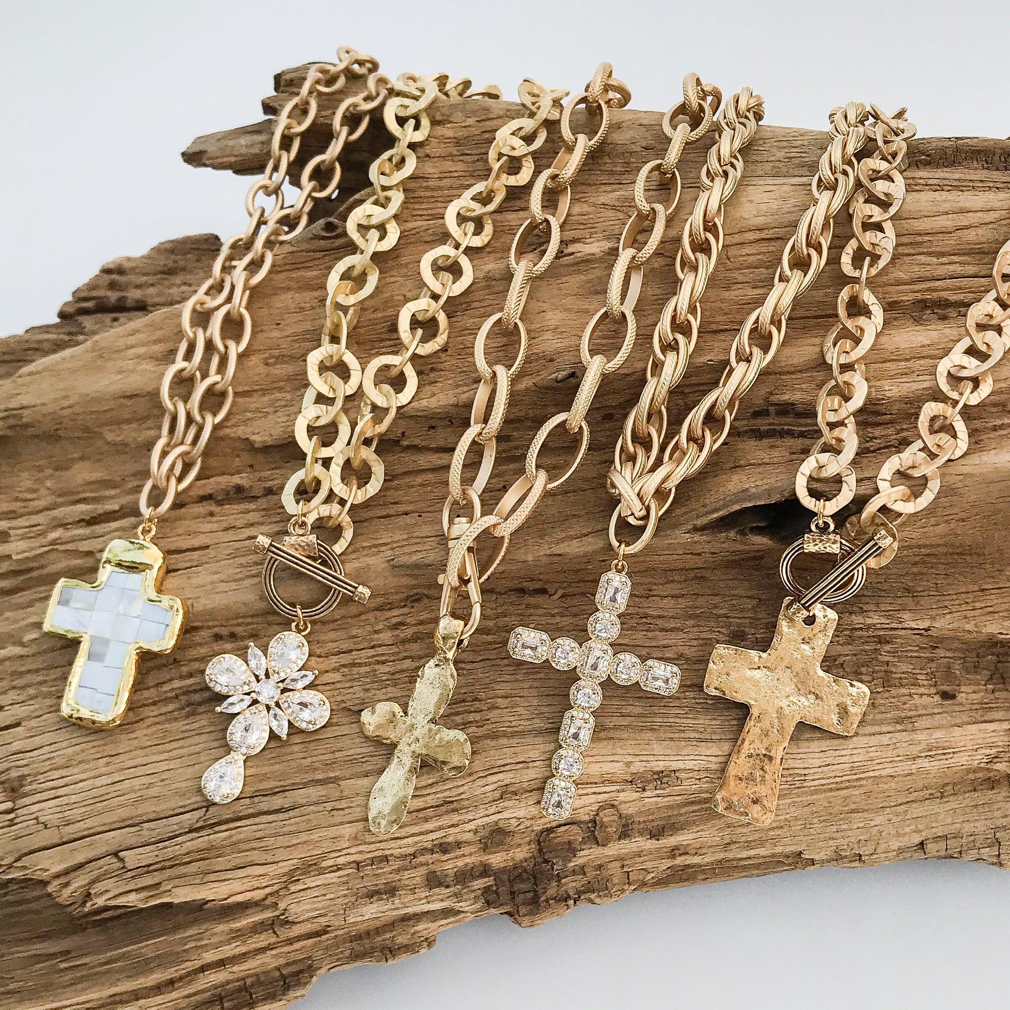 Crystal Flare Cross on Washer