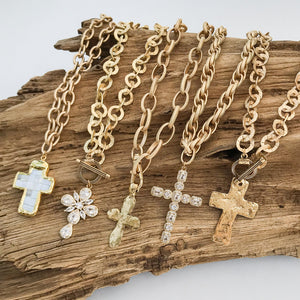 Crystal Flare Cross on Washer