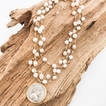 Vintage Coin on Triple Layer Pearl Bezel Rosary