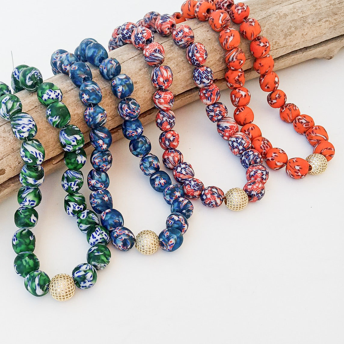Printed Clay Layering Necklace