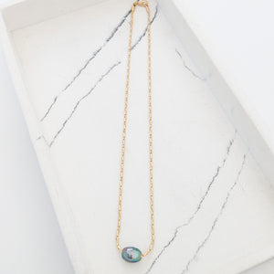 Petite Rope Chain 16” w/ Mini Pearl