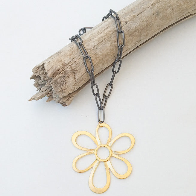 Abstract Daisy on XL Paperclip