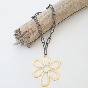 Abstract Daisy on XL Paperclip