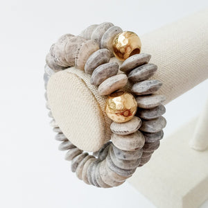 Heishi Bone Bracelets