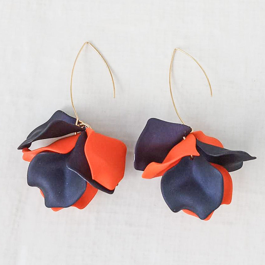 New Hyacinth Tiered Marquis Earrings