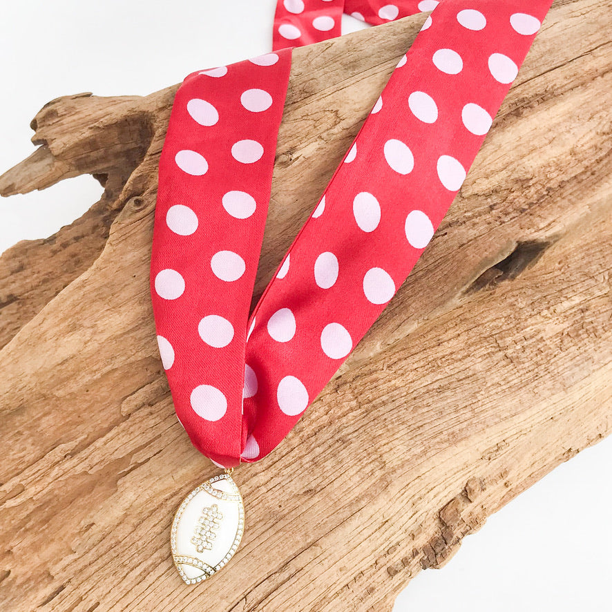 Football on Scarf Necklace