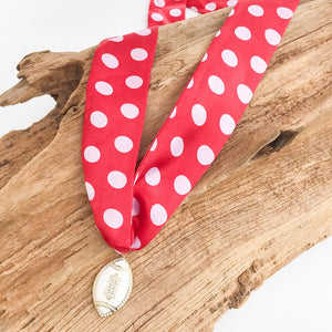 Football on Scarf Necklace