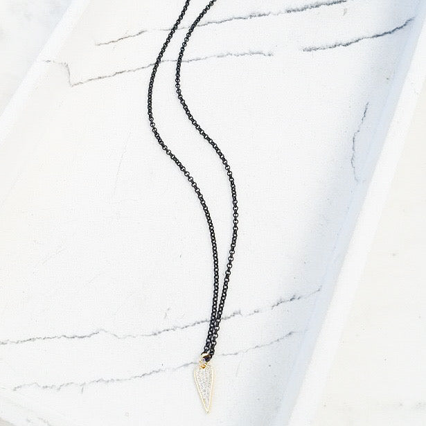 Small Chain w/ Dagger Heart 16”
