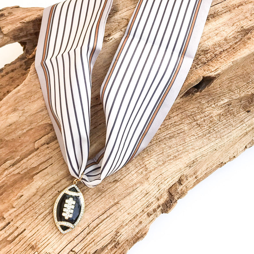 Football on Scarf Necklace
