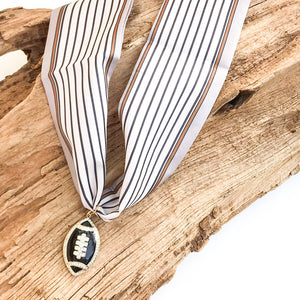 Football on Scarf Necklace