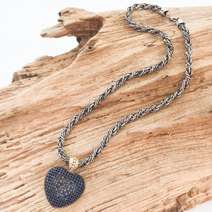 Filigree Heart on Lg Twisted Rope