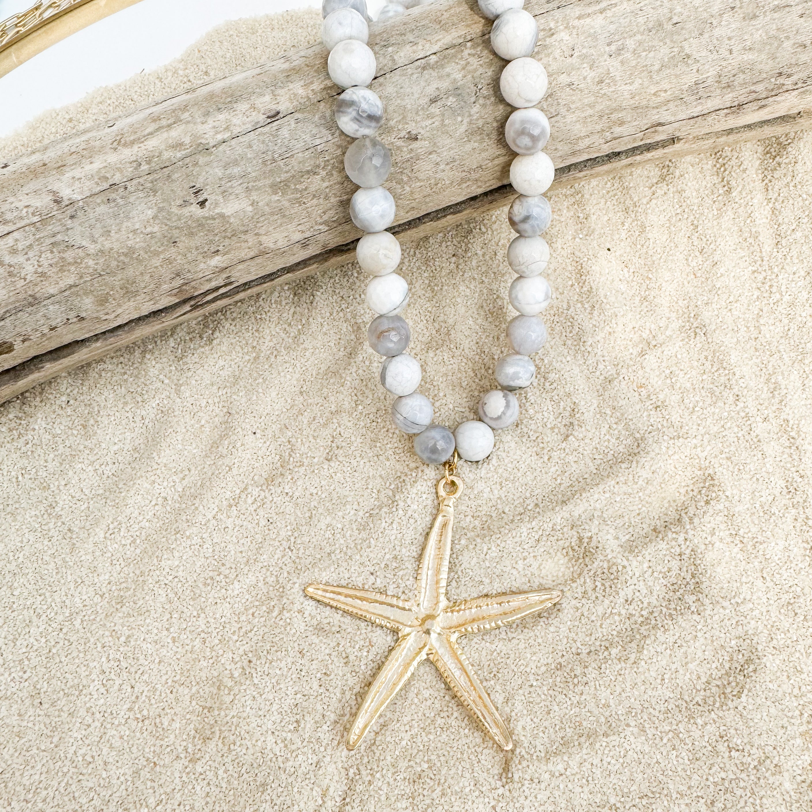 Starfish Gemstone Necklace