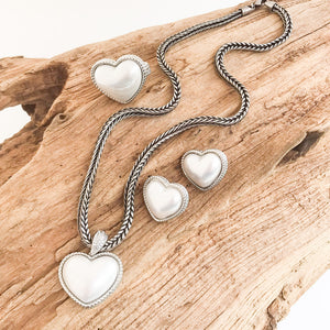 Heart Puff Pearl Earrings