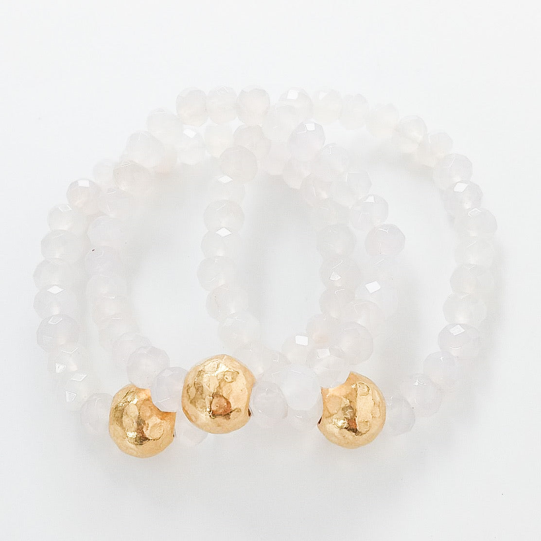 Rondelle Gemstone Ball Bracelet