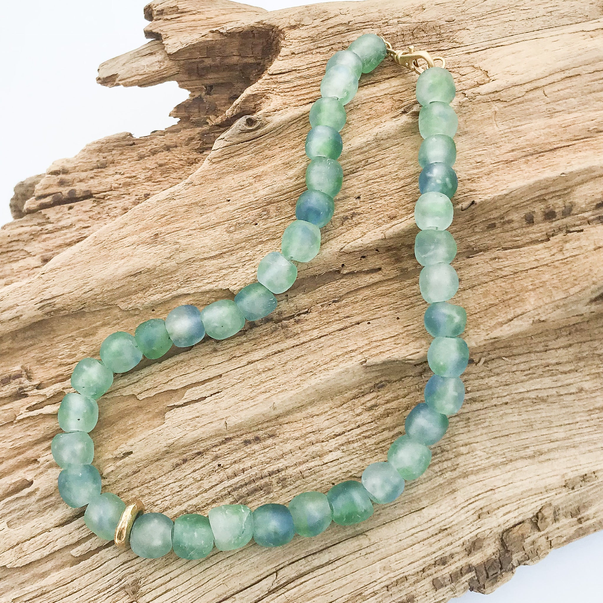 Glass Washer Necklace 18”