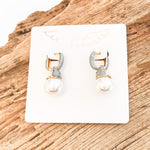 Pave Link Hinge Pearl Drop