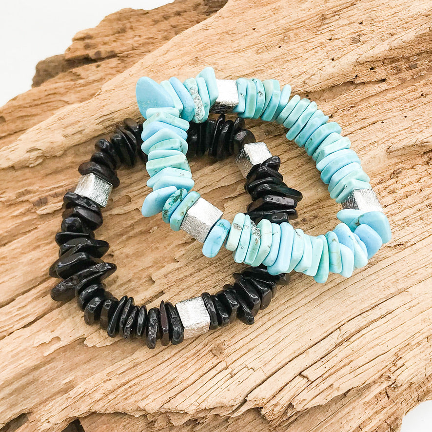 Chip Magnesite Colorblack Bracelet