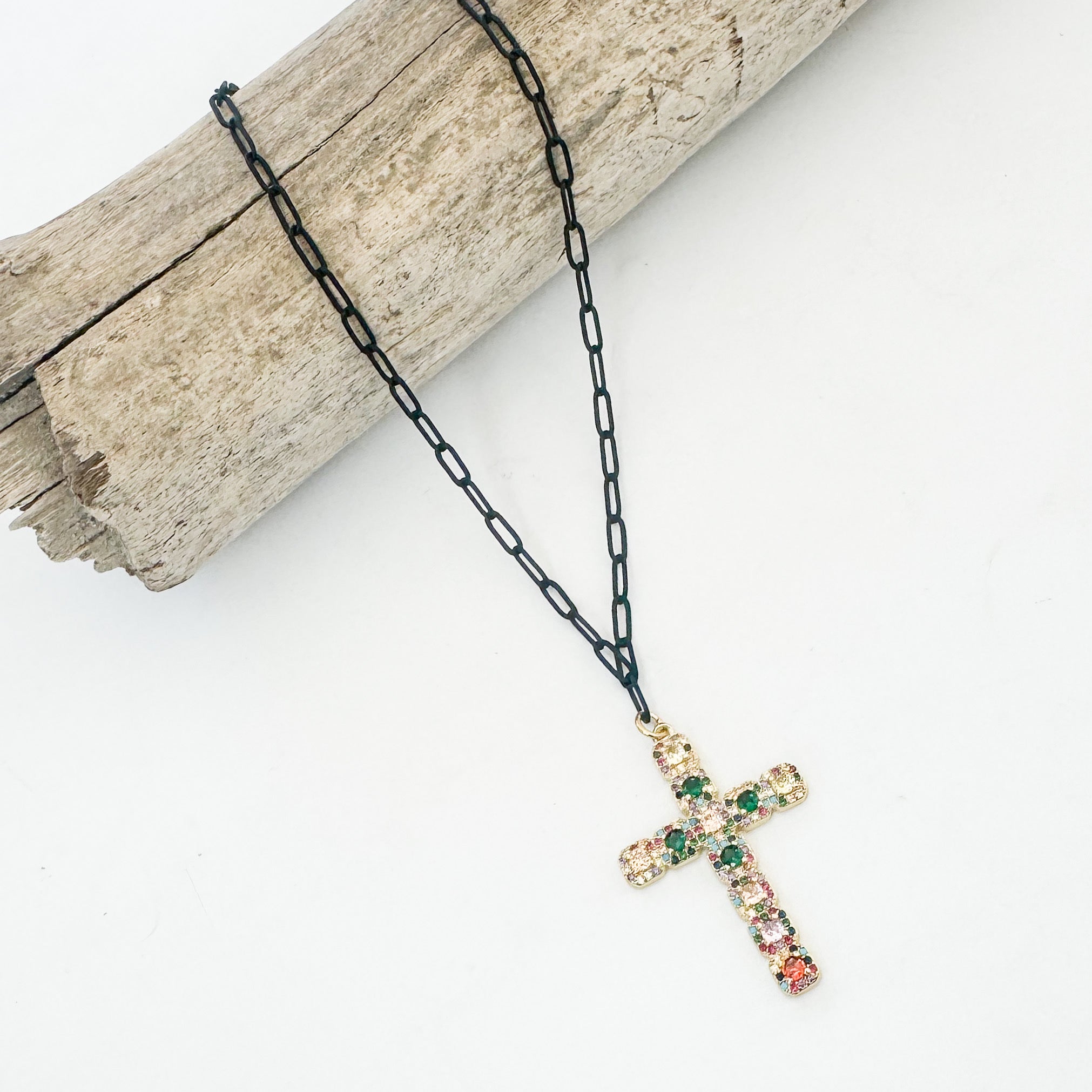 Multicolor Cross on Small 19” Paperclip